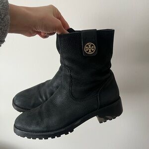 Tory Burch Black Leather Boots